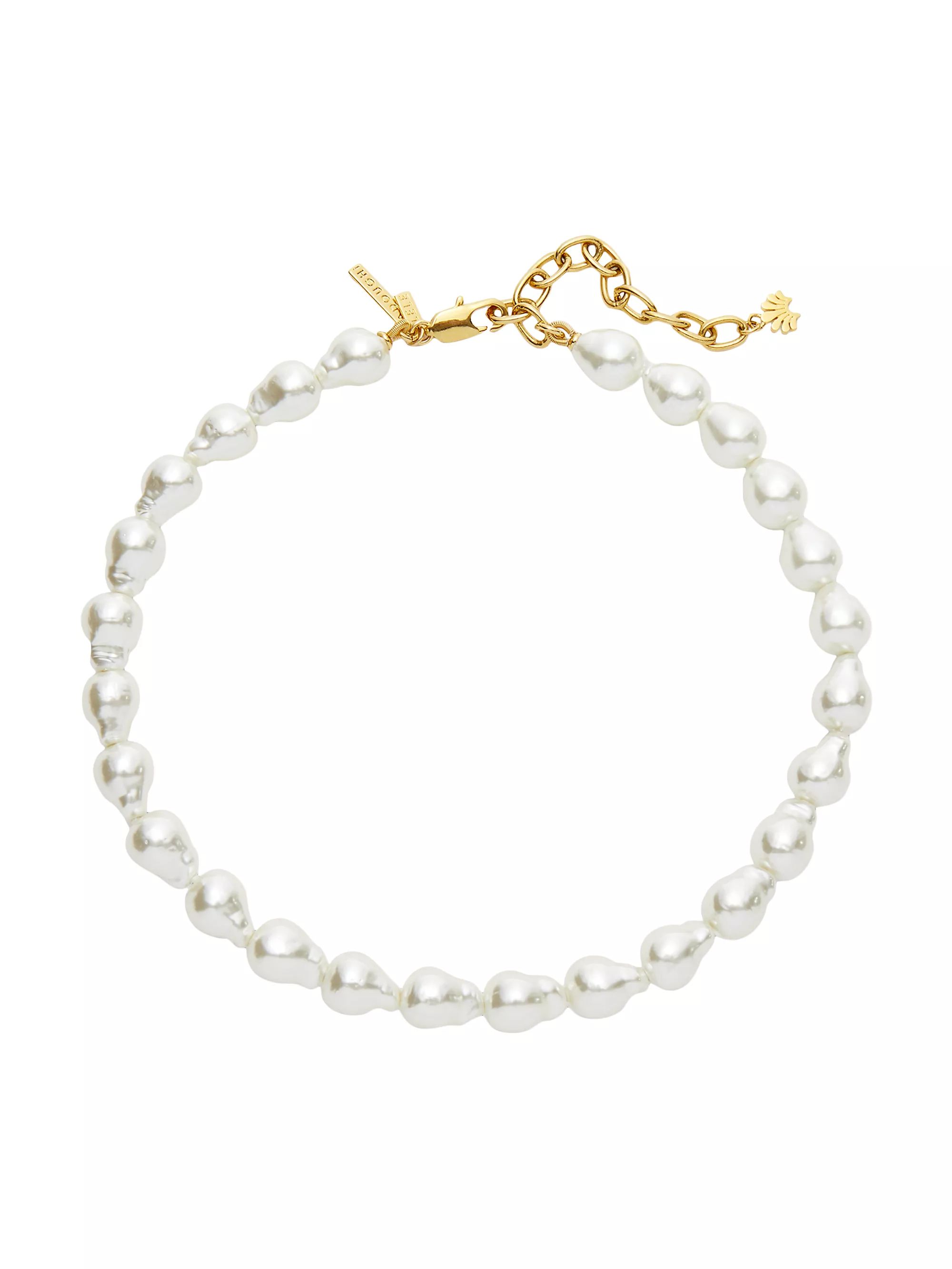 Goldtone & Glass Pearls Necklace | Saks Fifth Avenue