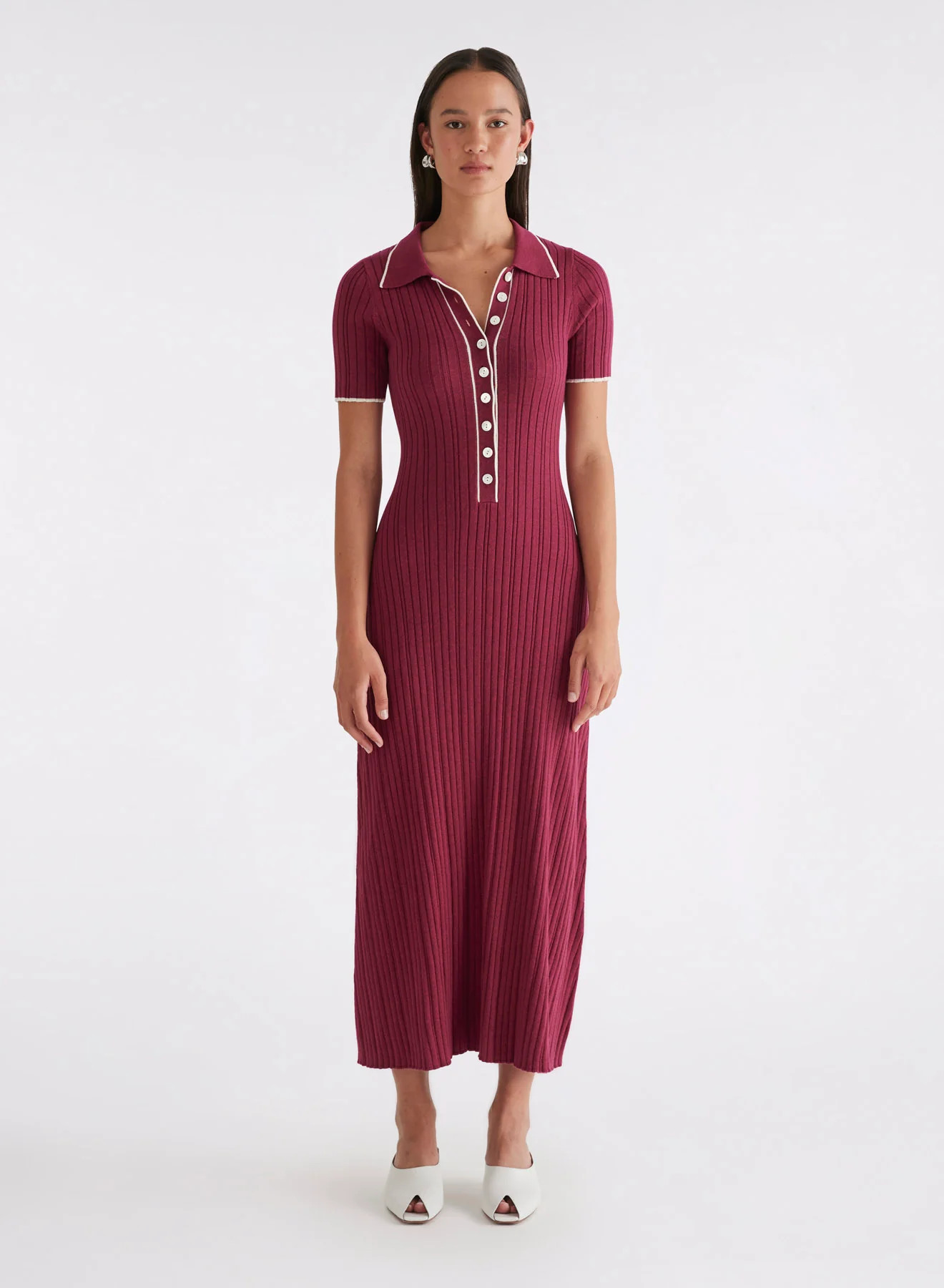 PENELOPE DRESS (CHERRY W/ SILENCE TRIM) | Anna Quan (Global)