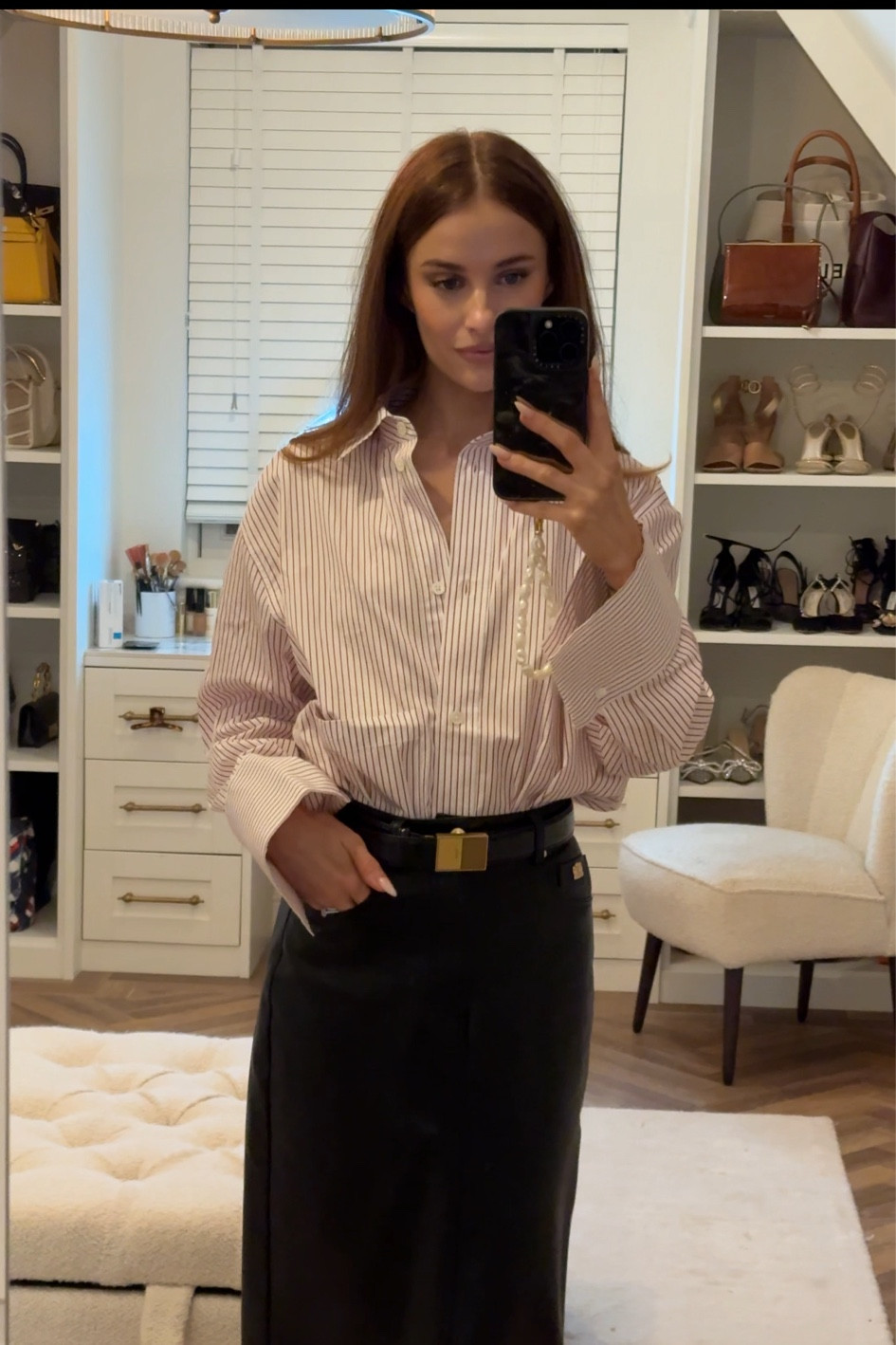 Shirt and leather skirt goals #LTKautumn 

#LTKluxury #LTKeurope