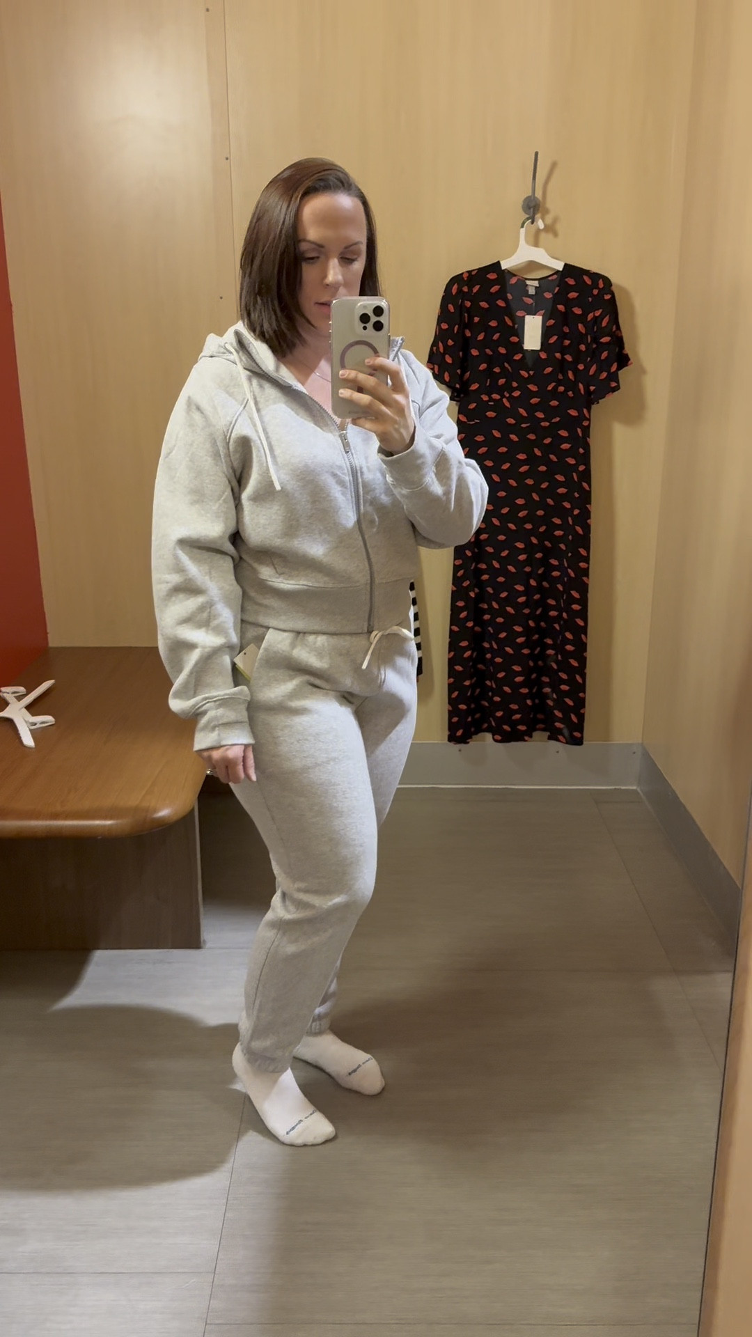 This fleece lined zip up hoodie and joggers left so cozy! The hoodie is a cropped hoodie. But it’s not as short as most. I’m wearing a size Large in both top and bottoms. 

#LTKActive #LTKStyleTip #LTKMidsize