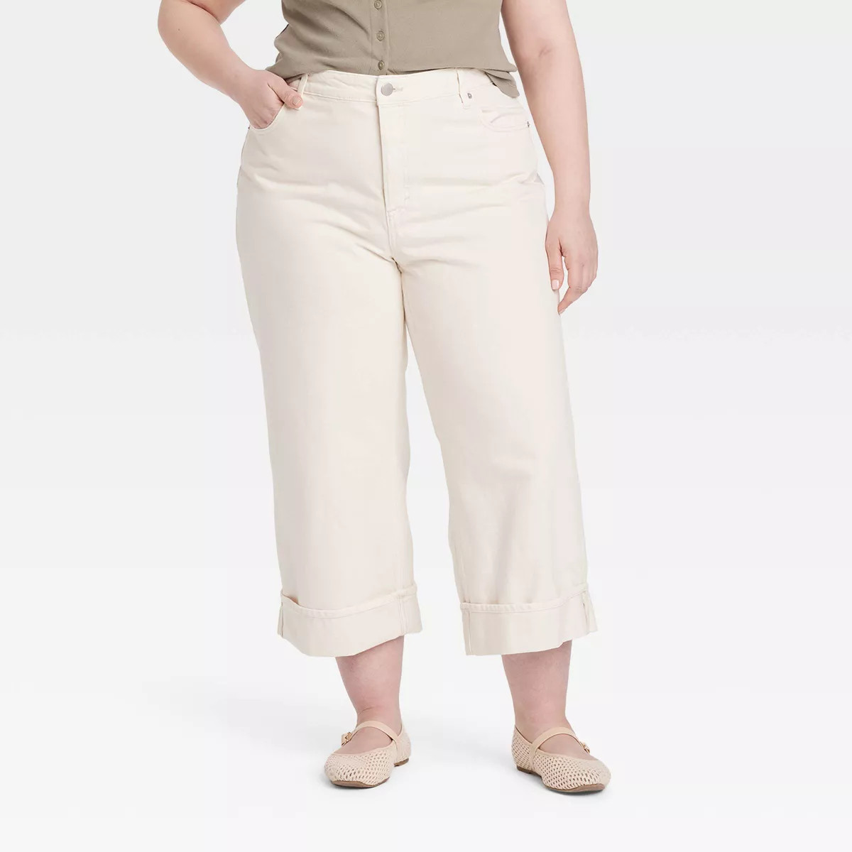 Women's Mid-Rise Cropped Vintage Wide Leg Jeans - Universal Thread™ | Target