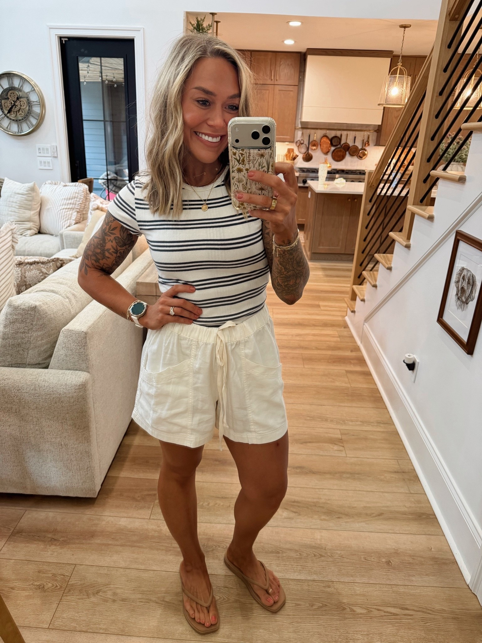 Love this striped ribbed tee🤌🏼 in the S! & L in the flowy shorts for more room — they’re amazing! 😍

Ootd / @Target / casual comfy / summer style / cute / Holley Gabrielle

#LTKPetite #LTKSeasonal #LTKootd