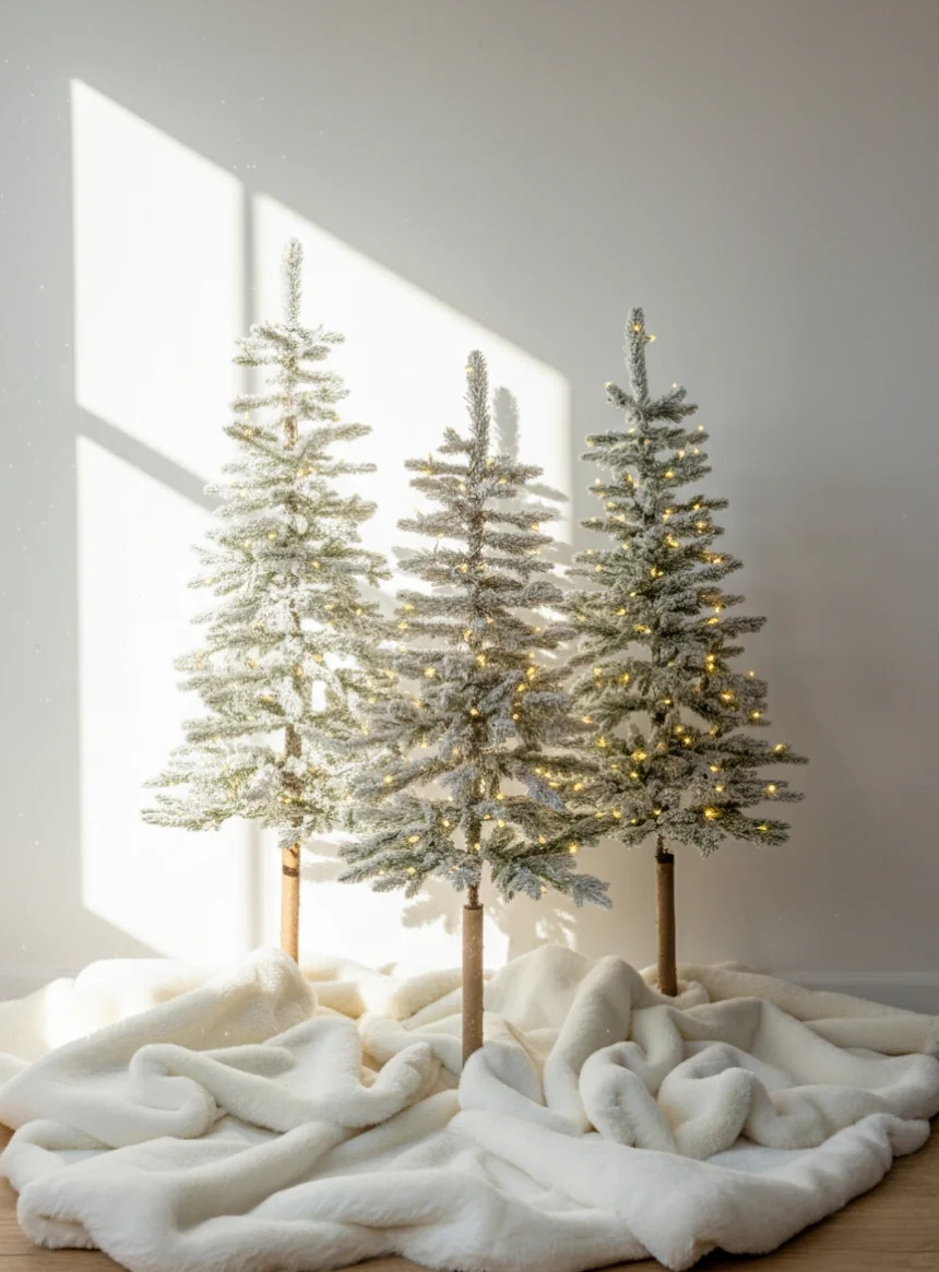 4.5 Foot Windsor Flock Tree Led | King of Christmas