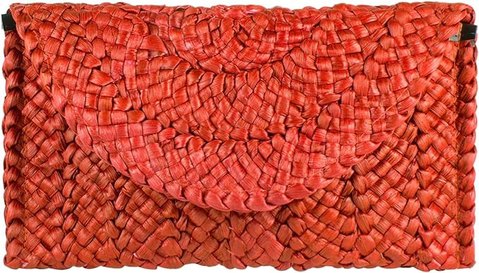 Freie Liebe Straw Clutch Purses for Women Summer Beach Bags Envelope Woven Clutch Handbags | Amazon (US)