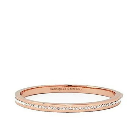 Kate Spade New York Women's Gold Plated Metal Ring It Up Pave Bangle Bracelet (Clear / Rose Gold) | Walmart (US)