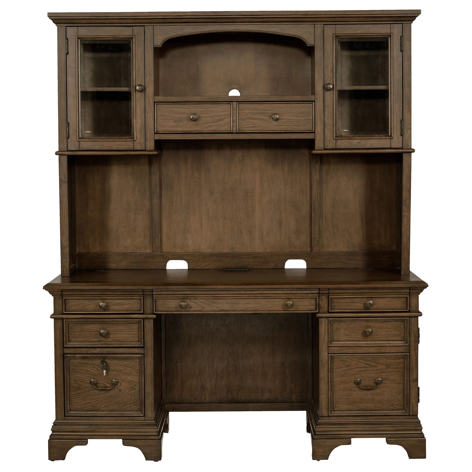 Arnoldus Credenza Desk with Power Outlet | Wayfair North America