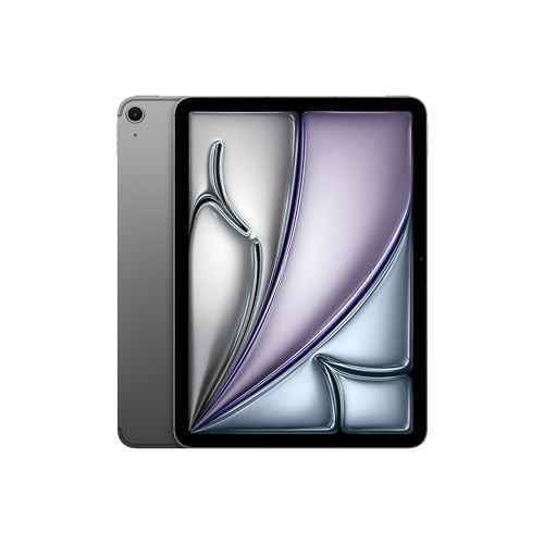Apple iPad Air 11-inch (M2): Built for Apple Intelligence, Liquid Retina Display, 128GB, 12MP Front/Back Camera, Wi-Fi 6E + 5G Cellular, Touch ID, All-Day Battery Life — Space Gray | Amazon (US)