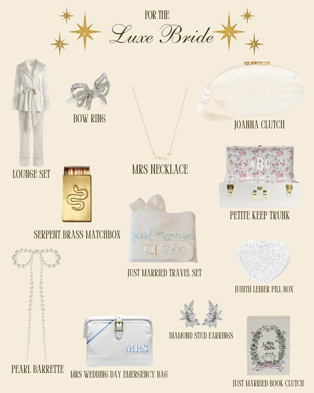 Elevate her bridal journey with luxurious gifts that capture timeless elegance! 🎁✨ From chic lounge sets to personalized wedding day essentials, these thoughtfully curated picks are perfect for the bride who loves the finer things. Indulge her with statement pieces she’ll treasure long after the big day! #LTKBridalGifts #LuxeBrideGifts #ElegantBrideEssentials 

 #LTKGiftGuide #LTKHoliday #LTKWedding