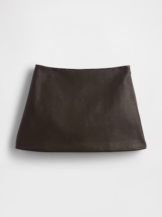 Vegan Leather Mini Skort | Gap (US)