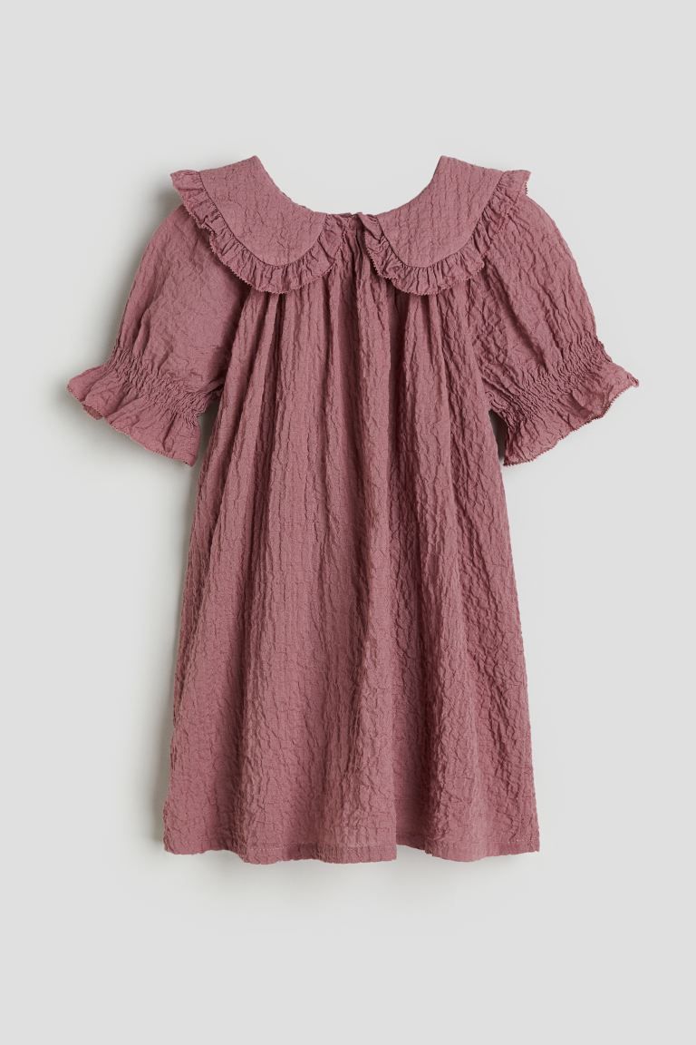 Seersucker Dress - Dark dusty pink - Kids | H&M US | H&M (US + CA)