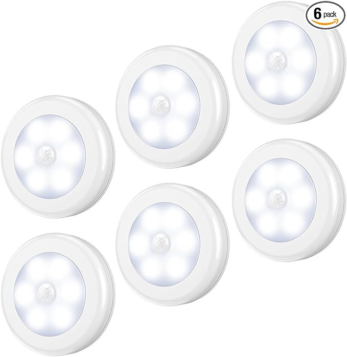 AMIR Upgraded Motion Sensor Light, Cordless Battery-Powered LED Night Light, Stick-Anywhere Close... | Amazon (US)
