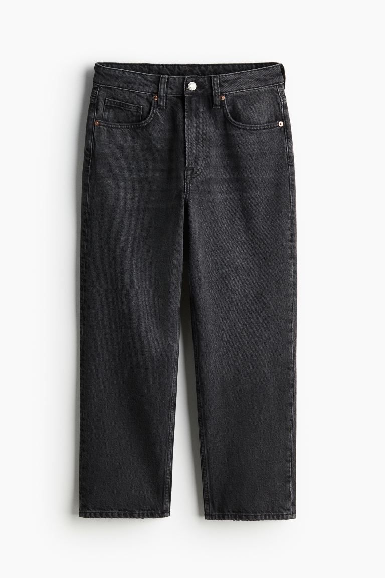 Straight High Cropped Jeans | H&M (UK, MY, IN, SG, PH, TW, HK)