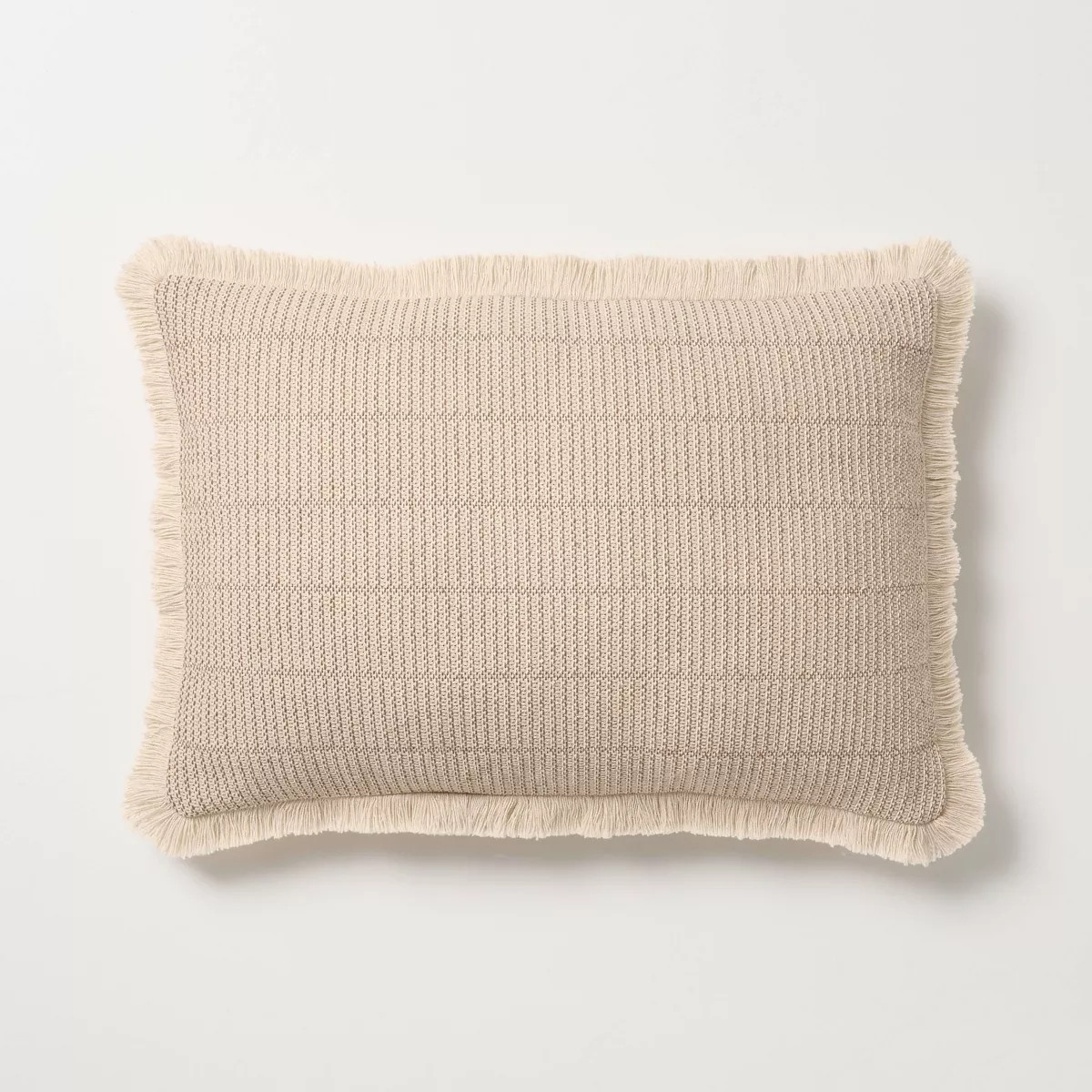 14"x20" Textured Woven Lumbar Toss Pillow Light Natural - Hearth & Hand™ with Magnolia | Target
