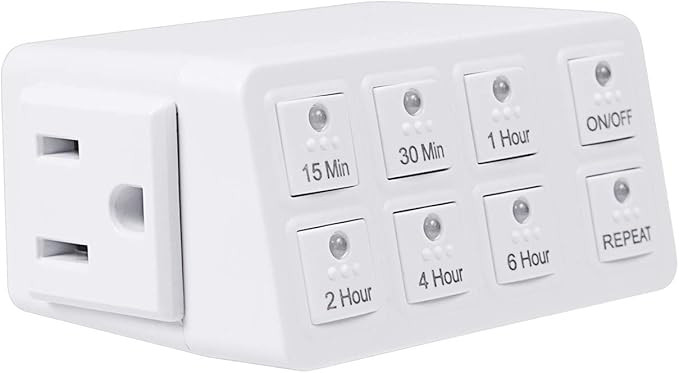 BN-LINK Indoor Countdown Timer with Repeat Function, Heavy Duty Accurate Compact Size for Charger... | Amazon (US)