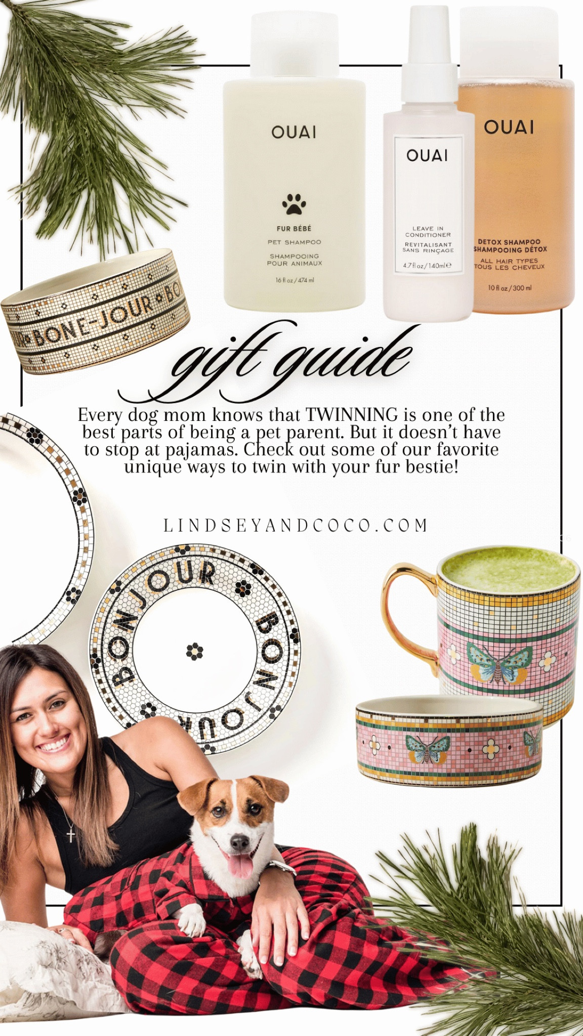 The Twinning Dog Mom Gift Guide:  Matching human and pet pajamas
Matching Ouai Human and Dog Shampoo
Matching Coffee Mug & Dog Bowls
#ltkpet

#LTKFindsUnder100 #LTKGiftGuide #LTKHoliday