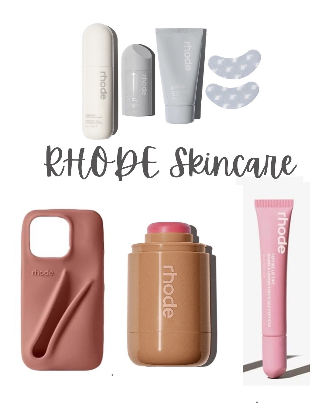 RHODE skincare by Hailey Bieber. Blush, lipgloss, skincare, silicon case. Holiday wishlist/ Gift Guide / 2025 viral product 

#rhode #beauty #giftguide

#LTKselfcare #LTKCyberWeek #LTKGiftGuide