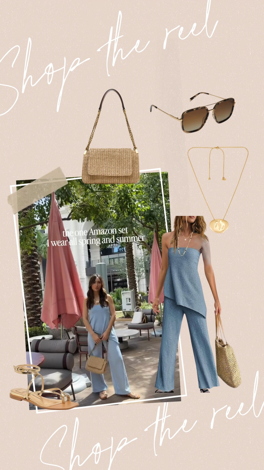 Shop the reel! LOVE this strapless set. So cute and perfect for a summer day or vacation! These sandals also match with every outfit i'm obsessed! 

 #LTKootd #LTKSeasonal #LTKPetite