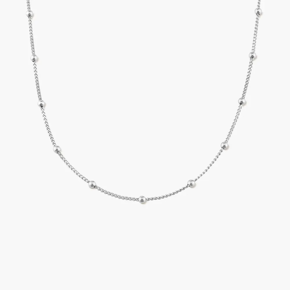 Bobble Chain Necklace - Sterling Silver | Oak & Luna (US)