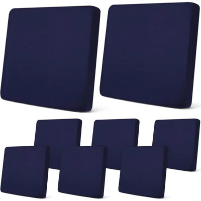 8Pcs Patio Cushion Covers Stretch Outdoor Cushion Cover Replacement For Patio Furniture Sofa Couch Slipcovers, Soft Flexibility Washable Furniture Pro | Wayfair North America