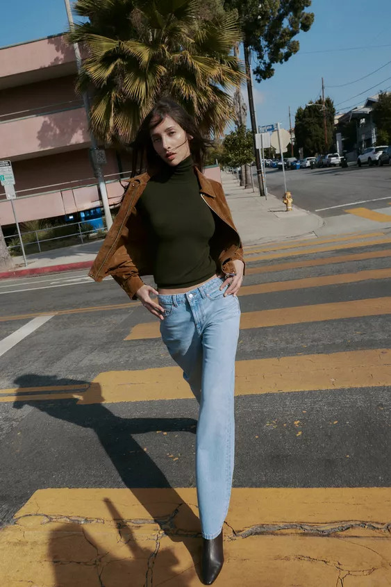 HIGH WAIST - STRAIGHT LEG - LONG LENGTHHigh-waisted jeans with five pockets. Straight and long le... | Zara Canada