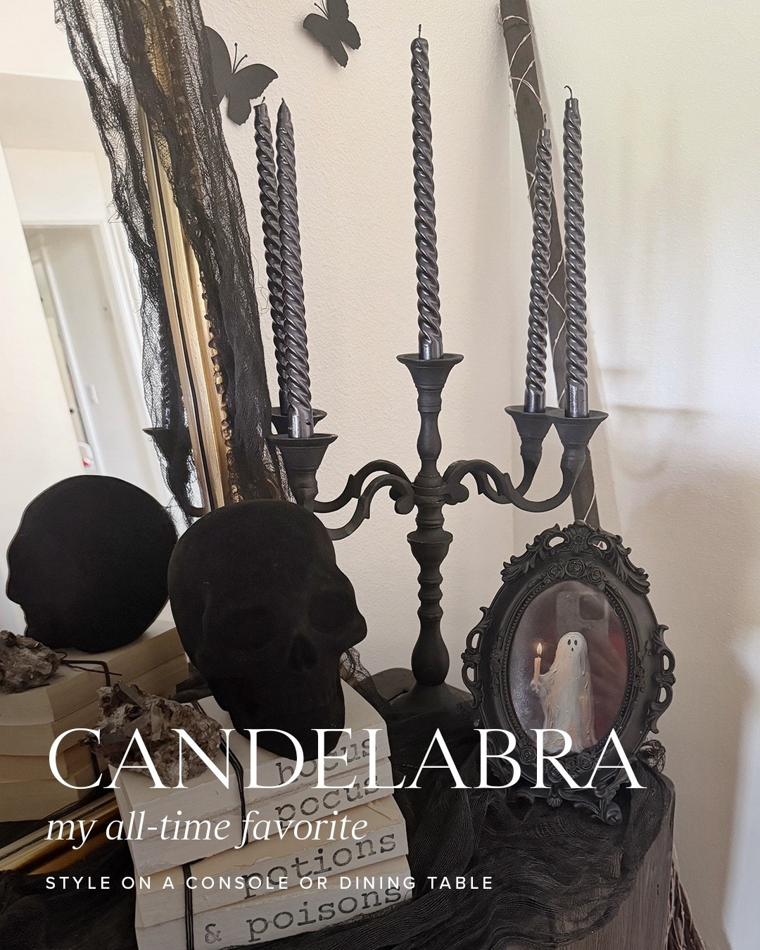 Halloween black candelabra 🕯️ I’ve had this for 10 years!!

Home decor
Console table 
Entry 

#LTKFindsUnder50 #LTKHome #LTKHalloween