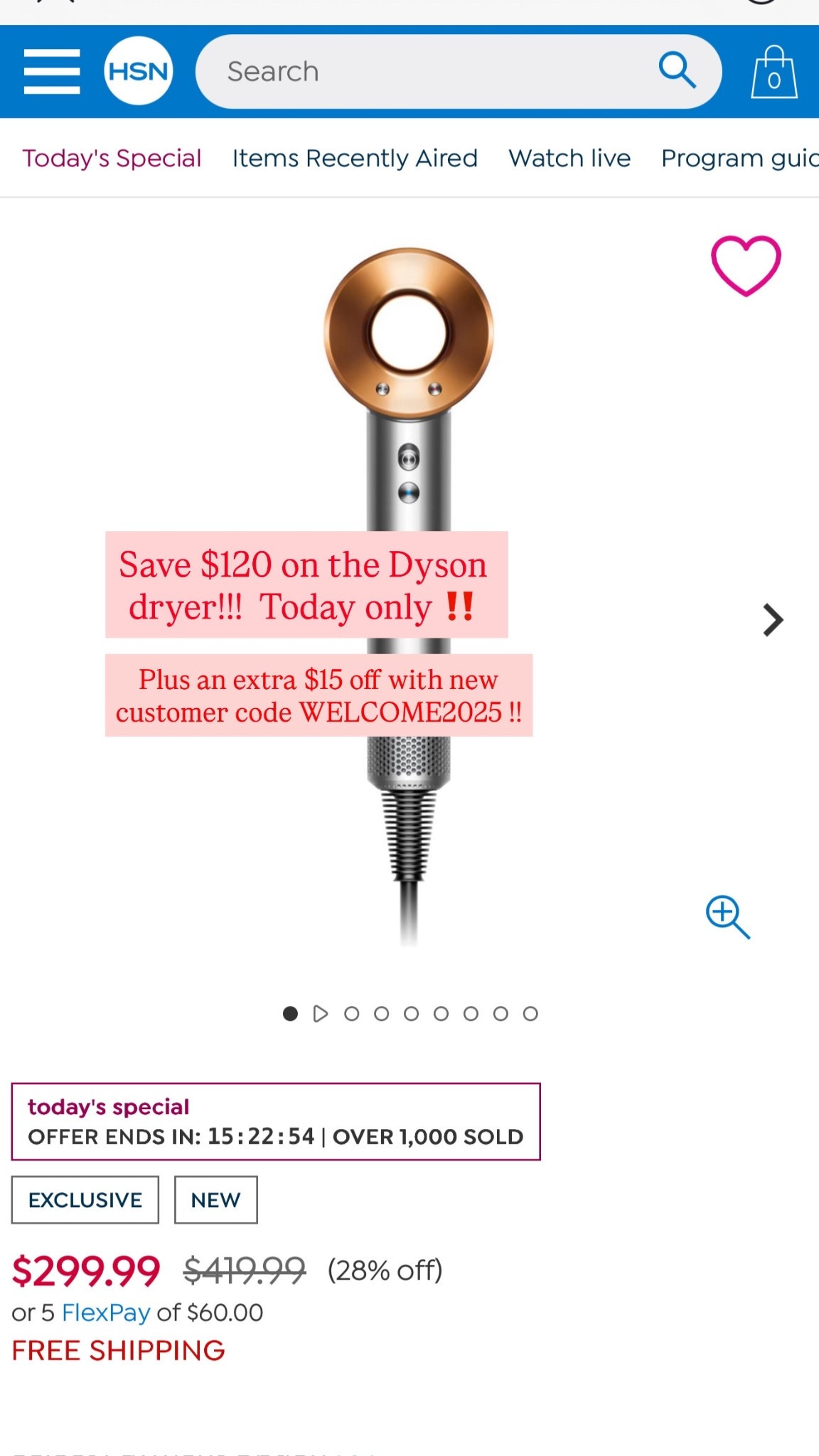 The Dyson blow dryer is $120 off!!! Only while supplies lasts!!! Use a new customer email and save an extra $15 with WELCOME2025! Truly a top gift every year 🎁 @dysonbeauty @hsn #lovehsn #hsninfluencer #ad 

#LTKBeauty #LTKHoliday #LTKGiftGuide