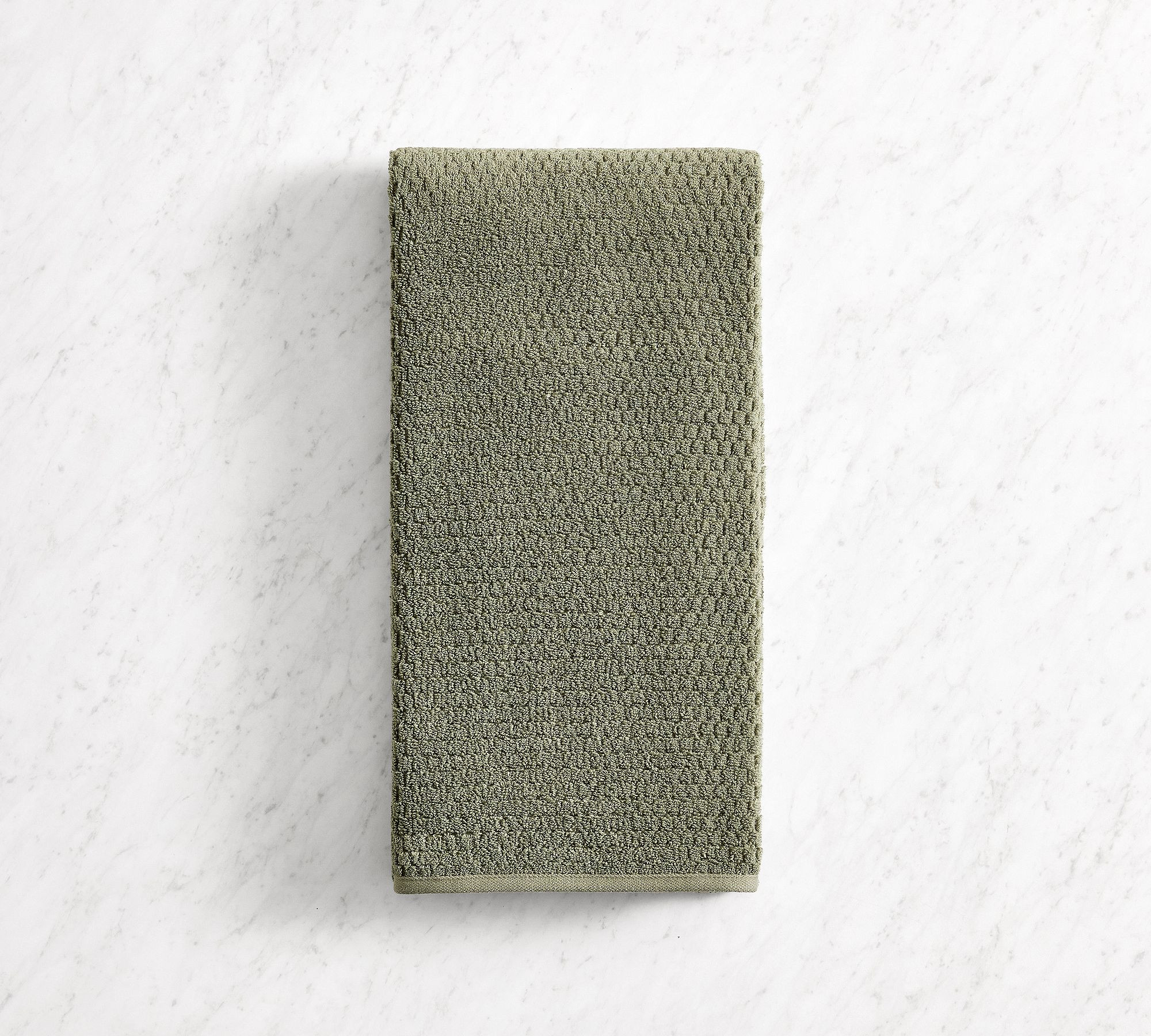 Textured Honeycomb Bath Towel, Loden | Pottery Barn (US)