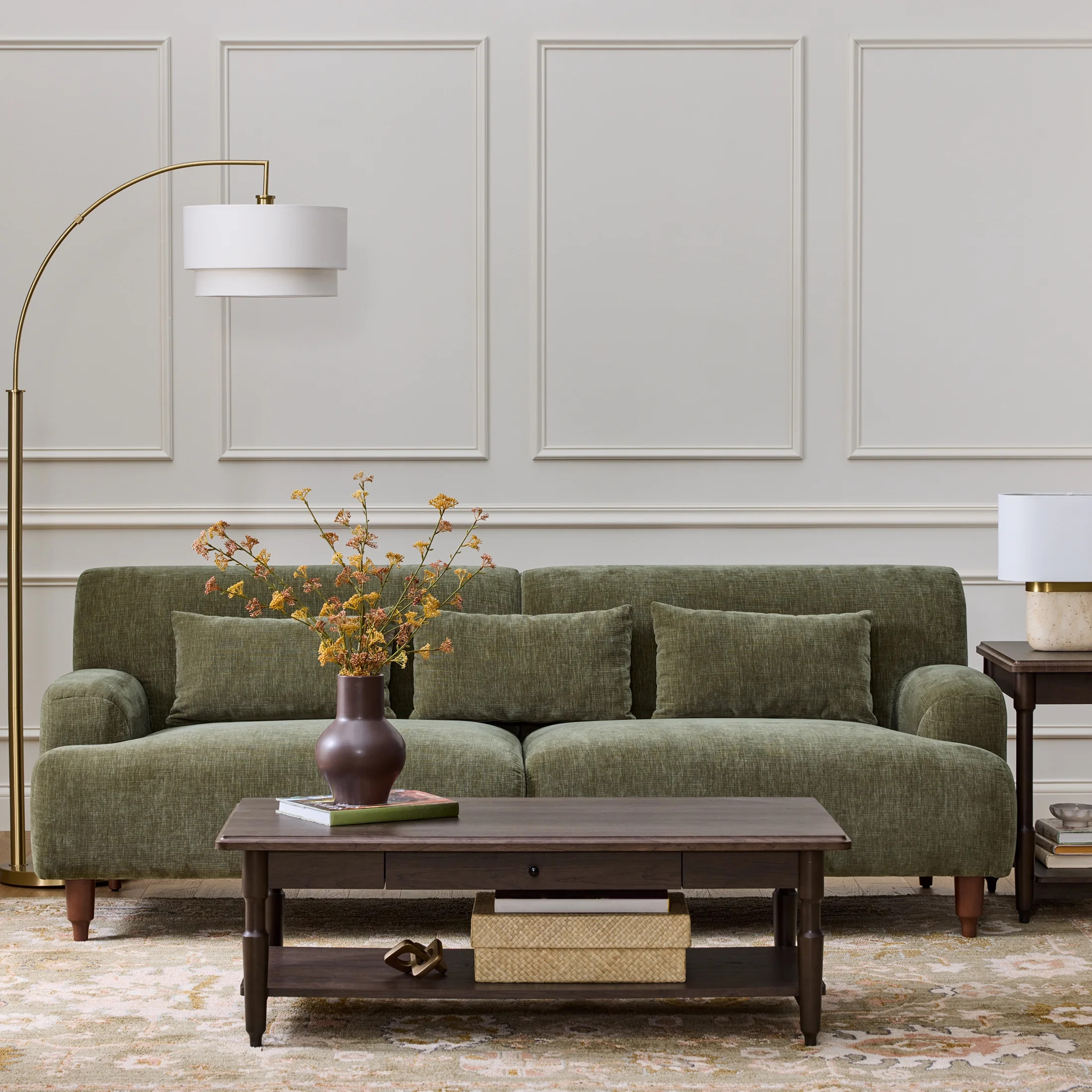 Better Homes & Gardens Ambrose Sofa, Coffee velvet | Walmart (US)