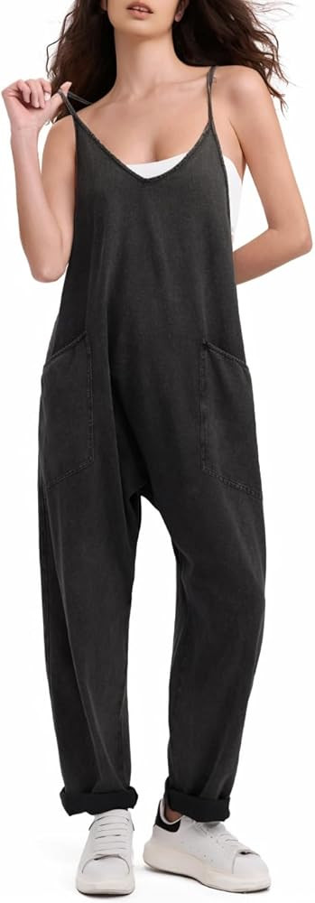 EXLURA Womens Casual Summer Jumpsuits 2025 Romper Bib Outfits Beach Vacation Denim Trendy Fashion... | Amazon (US)