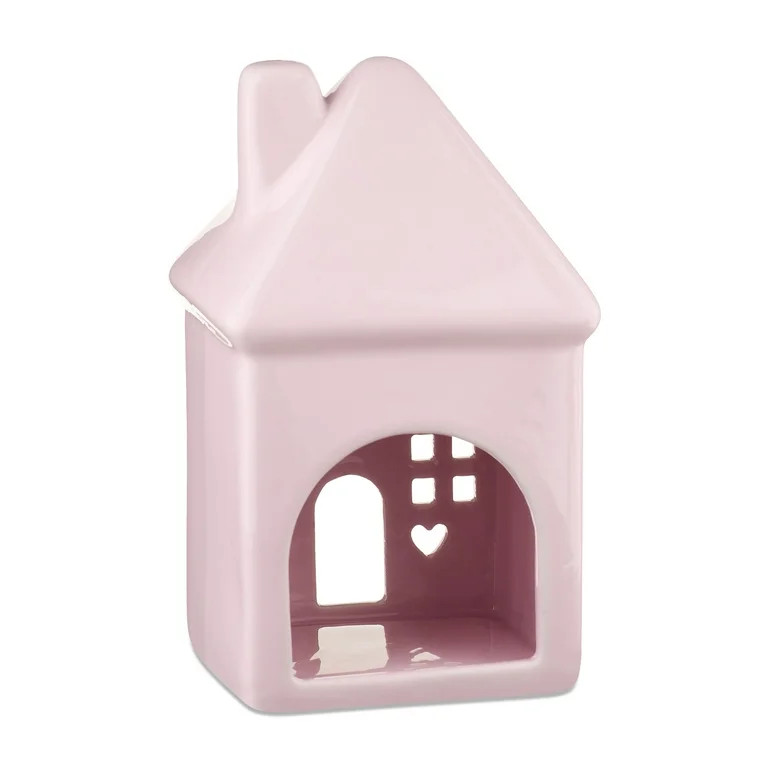 Ceramic House Tabletop Decoration, Pink, 6", Valentine's Day by Way To Celebrate | Walmart (US)
