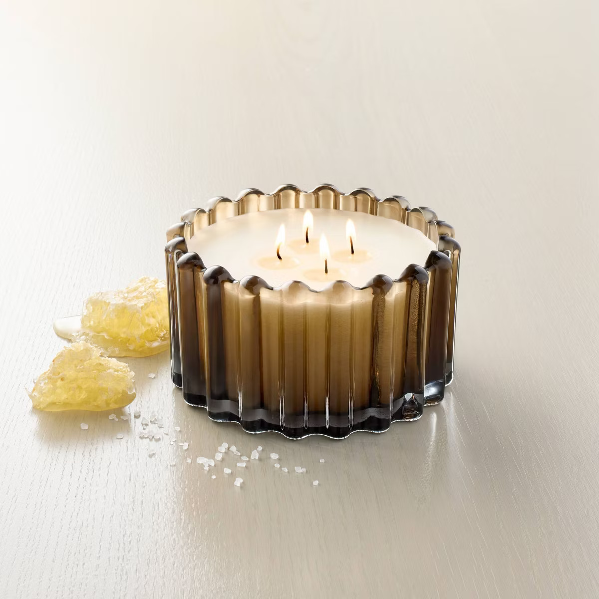 4 Wick Ribbed Glass Jar Candle 22oz - Hearth & Hand™ with Magnolia | Target