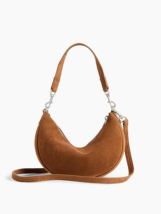 Small Vegan Suede Crescent Crossbody | Gap (US)