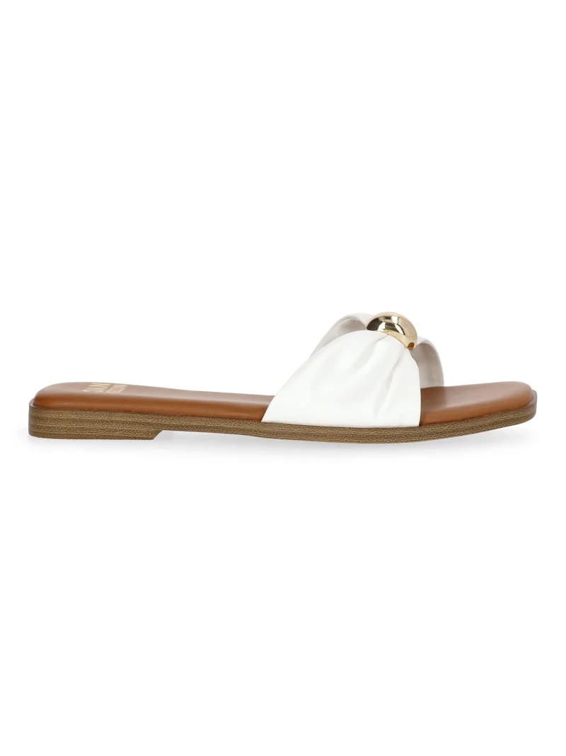 Madden NYC Women's Ruched Slide Sandals | Walmart (US)