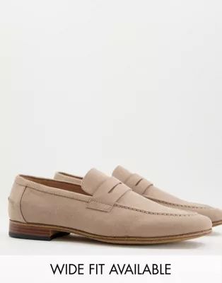 ASOS DESIGN loafer in beige faux suede with natural sole | ASOS | ASOS (Global)