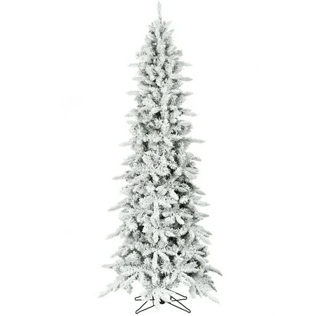 Fraser Hill Farm Slim Flocked Christmas Tree 7.5 Feet Tall | Walmart (US)