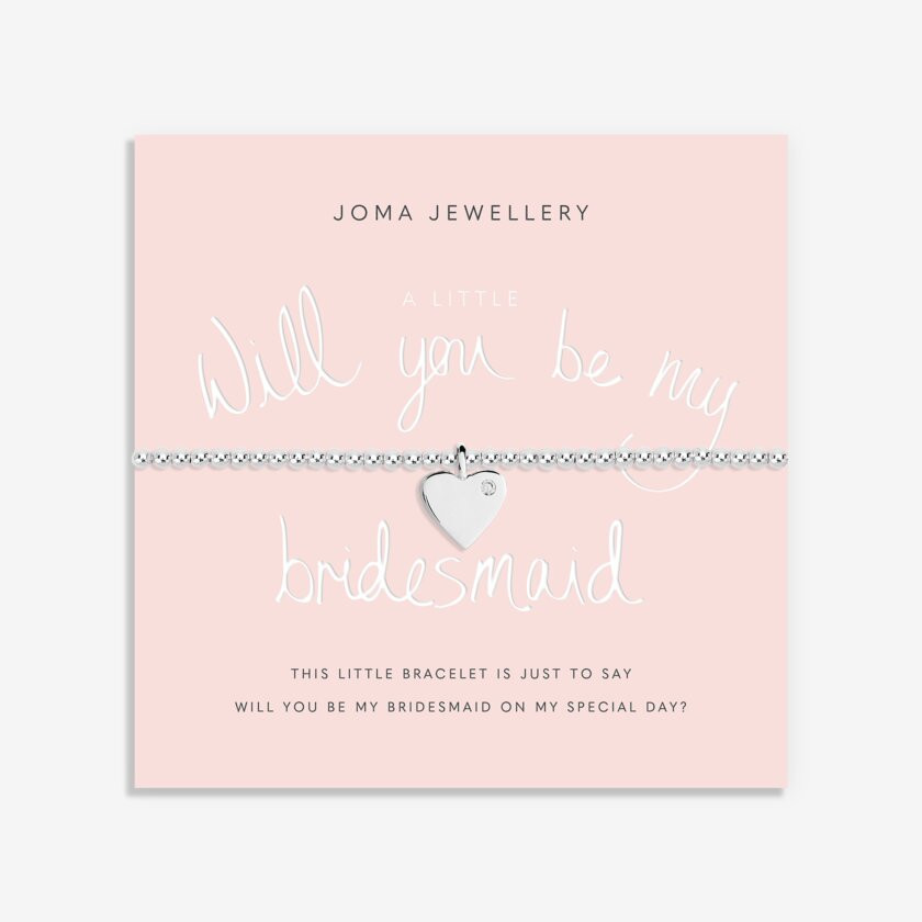 A Little 'Will you be my Bridesmaid' Bracelet in Silver Plating | Joma Jewellery