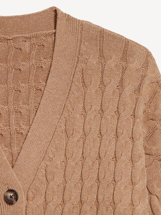 Oversized Slouchy Cable-Knit Cardigan Sweater | Old Navy (US)