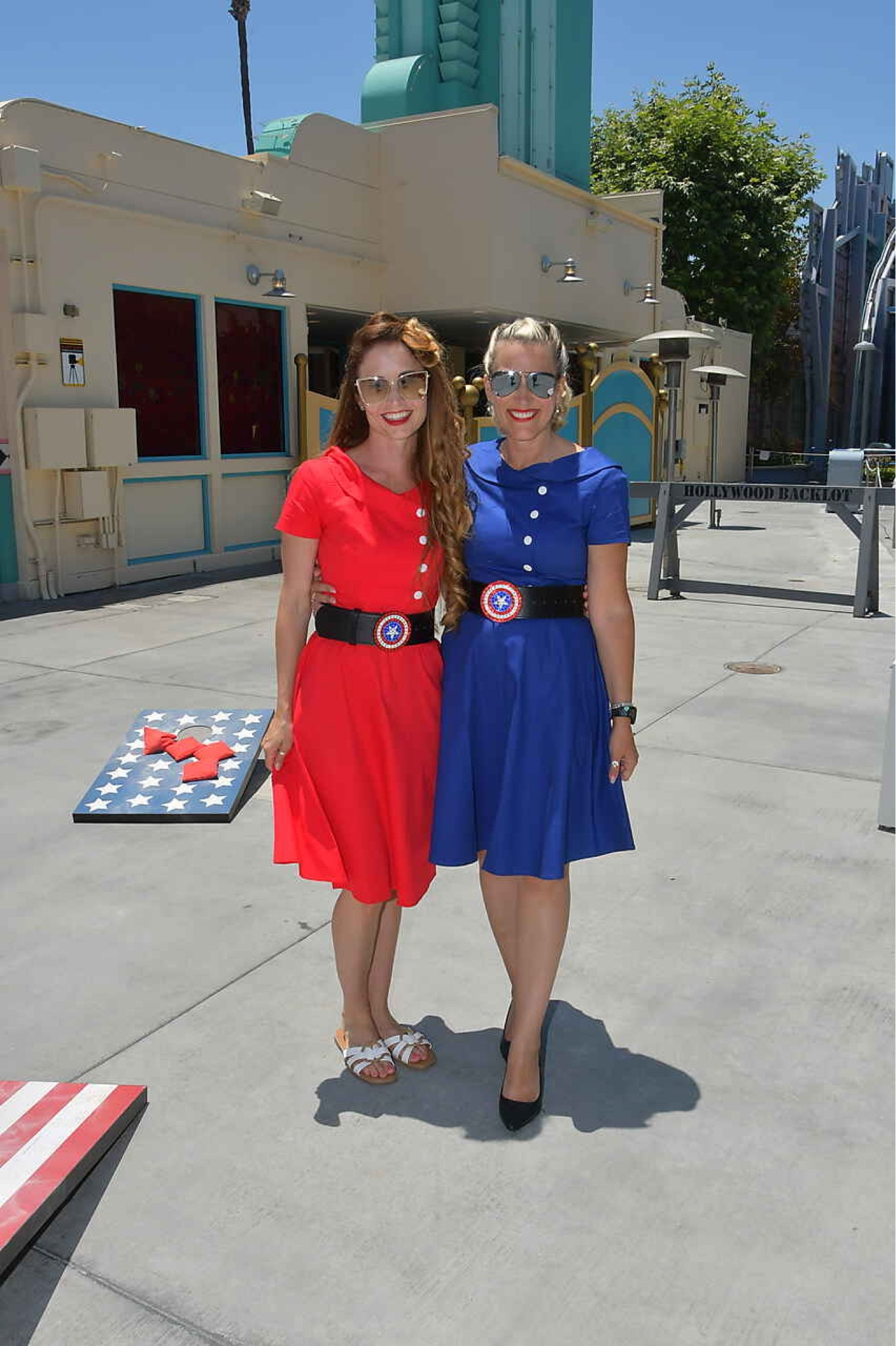 What we wore to the Rogers: The Musical media event at Disneyland! I am wearing the blue dress in a Small and Jenny is wearing a red XS dress! 

#LTKunder100 #LTKunder50