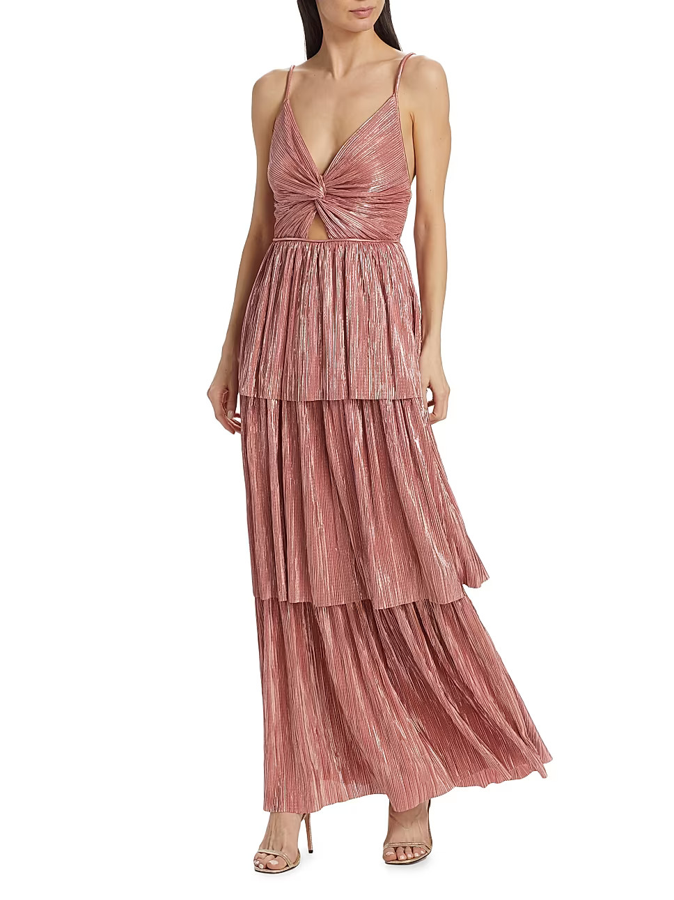 Rachel Foil Tiered Maxi Dress | Saks Fifth Avenue
