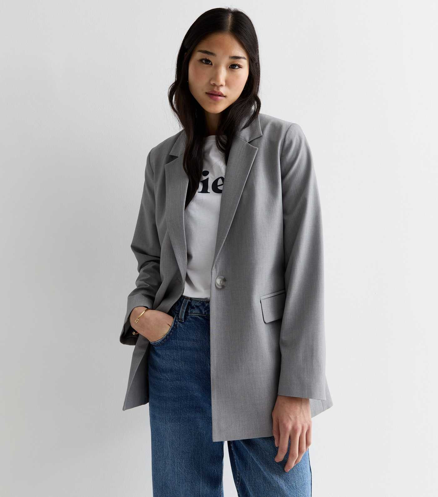 Grey Marl Blazer | New Look | New Look (UK)