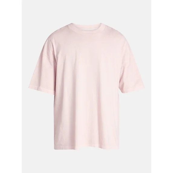 No Boundaries Men's Oversized Boxy Tee with Short Sleeves, XS-4XLT | Walmart (US)