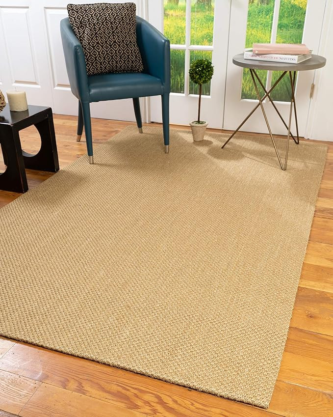 Natural Area Rugs 100% Natural Fiber Handmade Montage, Beige Sisal Rug, 8' x 10', Self Edge | Amazon (US)