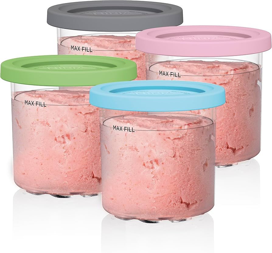 Ninja Creami Pints 4 Pack, Compatible with NC299AMZ & NC300s Series Creami Ice Cream Makers, Genu... | Amazon (US)