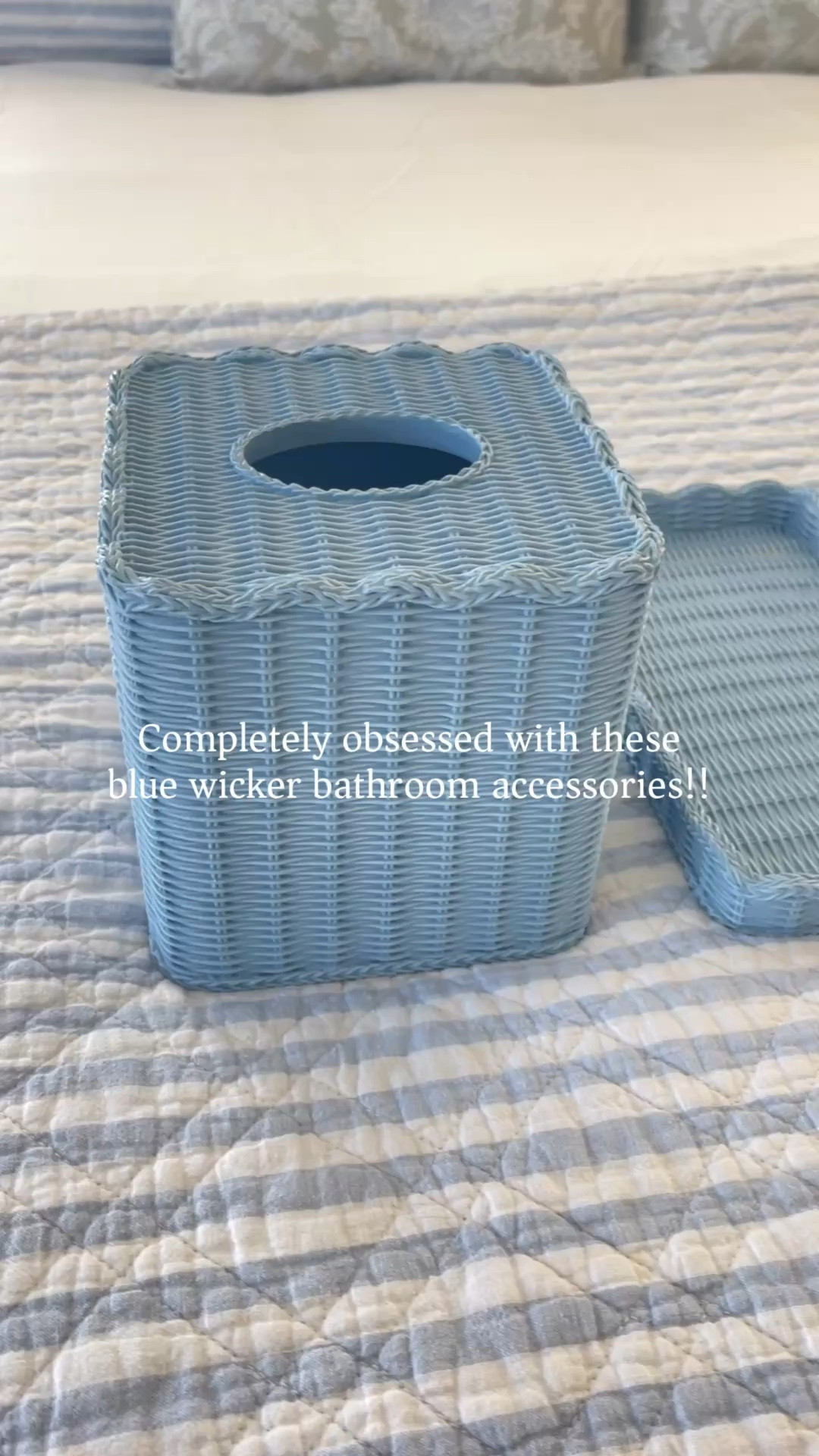 The prettiest blue wicker bathroom accessories!! Immediately ordered when I first shared them and they’re sooo good!! 😍

#LTKSaleAlert #LTKHome