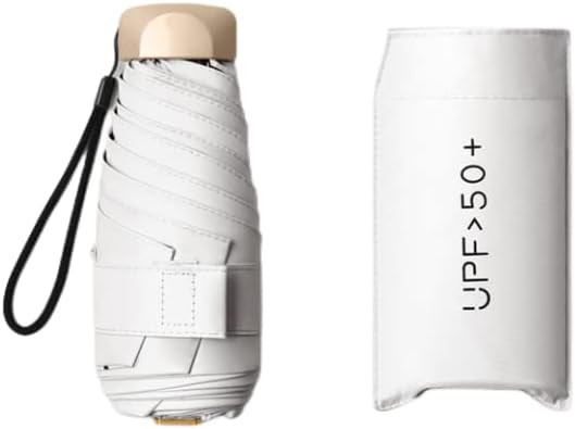 Mini Travel Sun Umbrella With Case, Small Compact UV Protection Umbrella for Sun and Rain, Lightw... | Amazon (US)