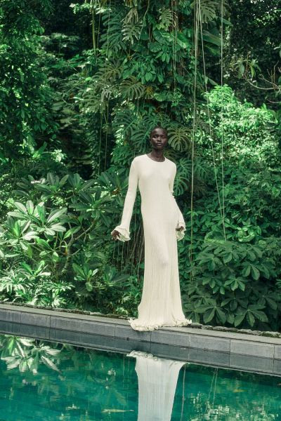 Tie-back Rib-knit Dress | H&M (US + CA)