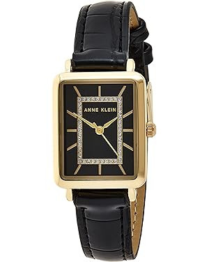 Anne Klein Women's Glitter Accented Croco-Grain Strap Watch, AK/3820 | Amazon (US)