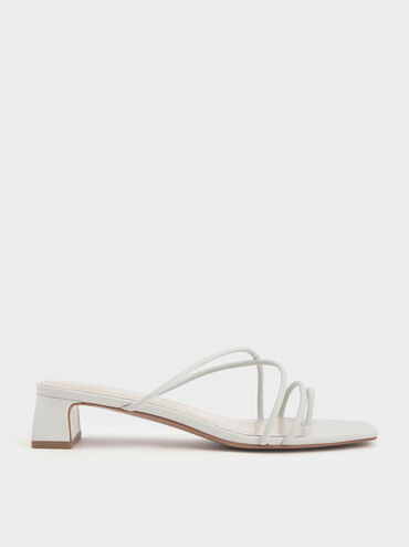 Meadow Strappy Toe Ring Sandals
 - White | Charles & Keith US