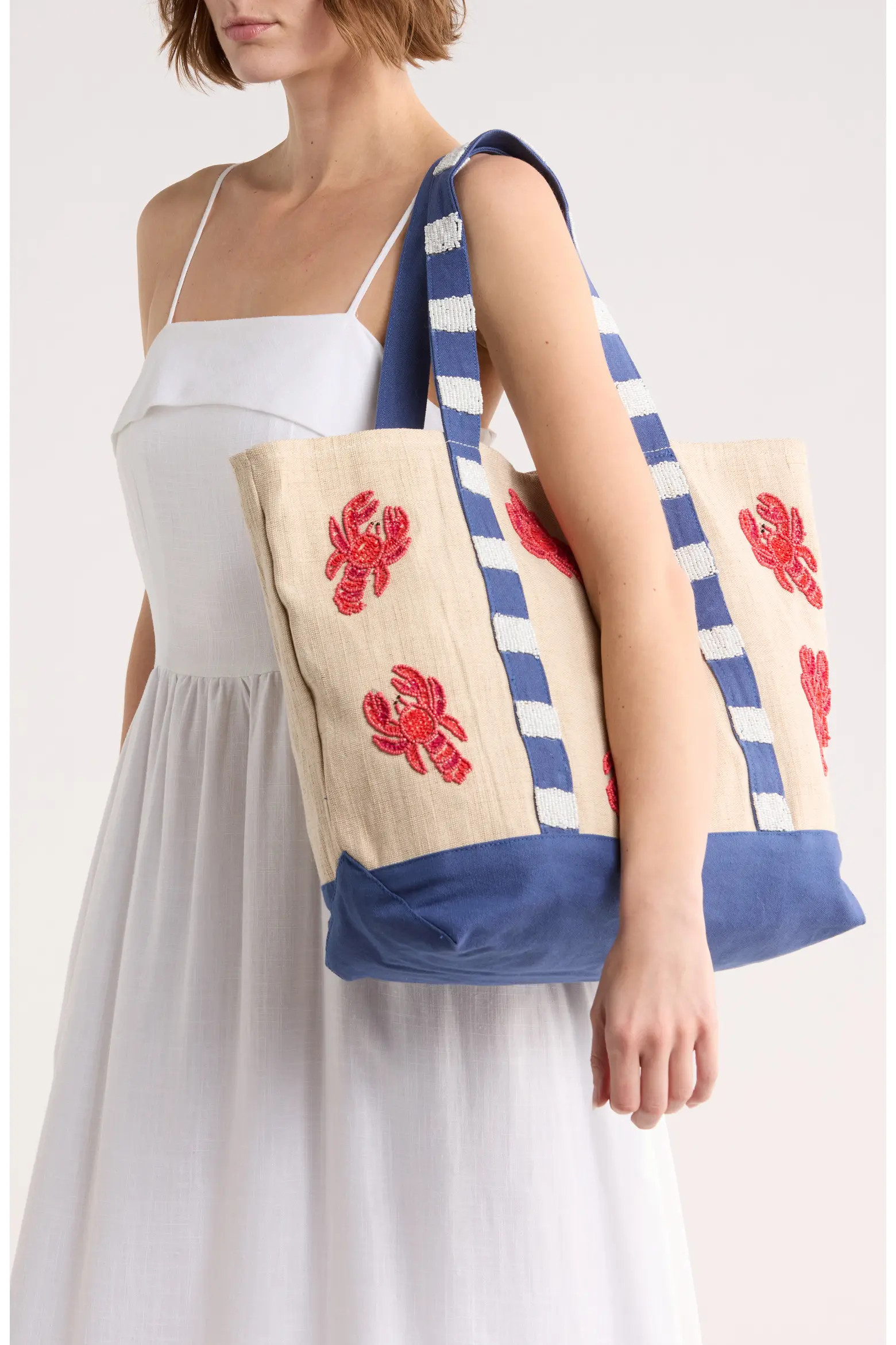 Lobster Beaded Canvas Tote (Women) | Nordstromrack | Nordstrom Rack