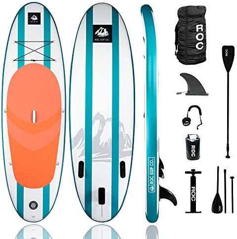Roc Inflatable Stand Up Paddle Board with Premium sup Accessories & Backpack, Non-Slip Deck, Wate... | Amazon (US)